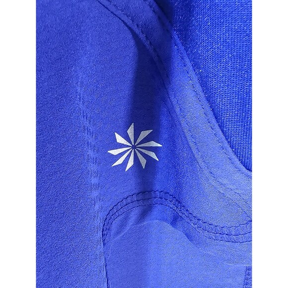 Athleta Plush Tech Hoodie 3.0 Sapphire Blue Size XS Hoodie Workout Top Kangaroo - Picture 4 of 10